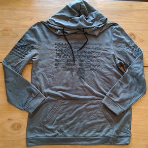 Gray Grunt Style Vintage American Hoodie